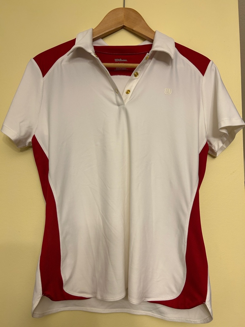 Wilson White and Red Women's Sport Polo